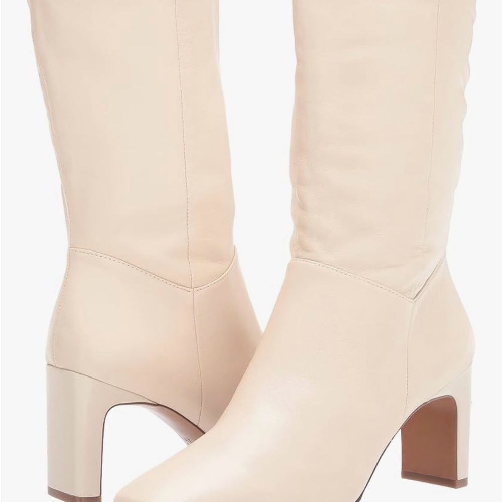 Naturalizer Platt Porcelain Leather Block Heel Bootie Size 9M